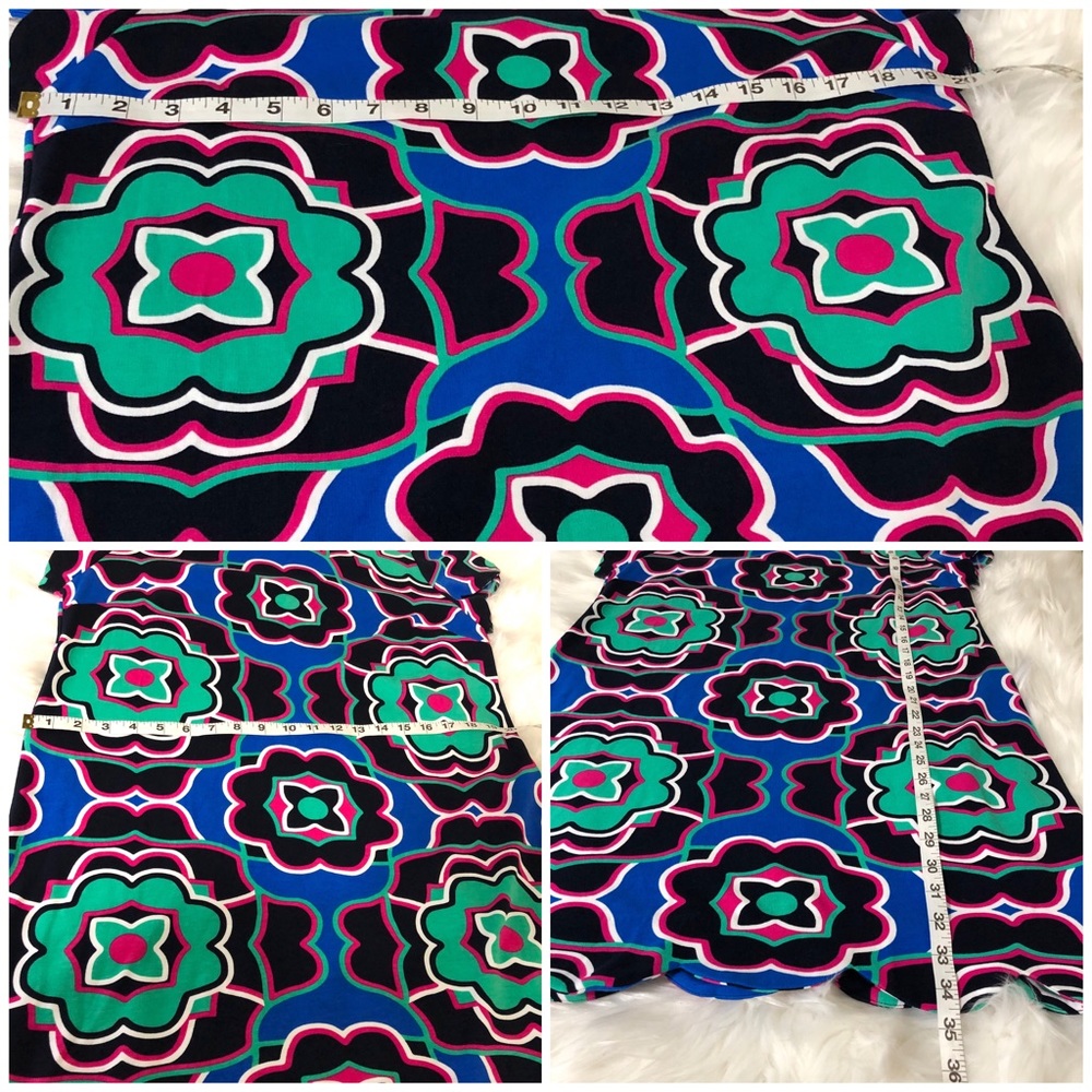 Crown & Ivy Ponte A-line Scalloped Floral Size LP - Picture 6 of 8